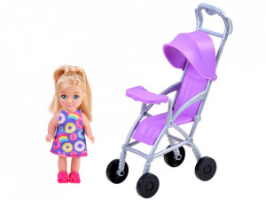 Set papusa Anily mama si fetita la plimbare, accesorii incluse