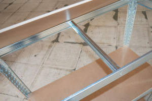 Sistem Raft Depozitare cu 5 polite, 180 x 90 x 40 cm, sarcina polita 200 kg, Severno, argintiu galvanizat + pereche de manusi de lucru