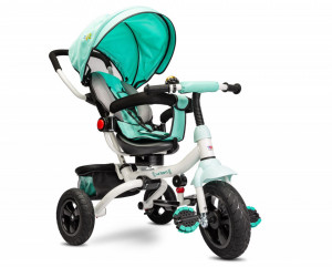 Tricicleta pliabila cu scaun reversibil pentru copii Toyz WROOM Turquoise