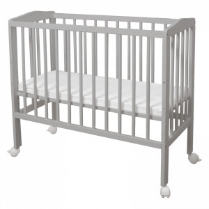 Waldin - Patut Bedside 2in1 Gri, laterala detasabila, co-sleeping