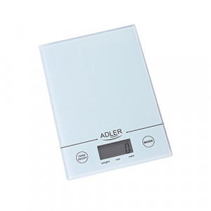 Adler - Cantar de bucatarie, 5 kg, Sticla, Alb, AD-3138W