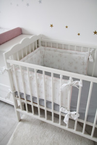 Aparatoare pentru patut copii, Bumbac, 30 cm x 180 cm, Tiny Star Love