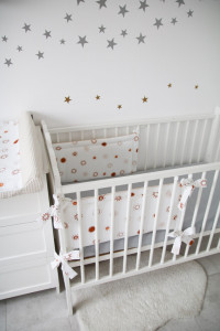 Aparatoare pentru patut copii, Bumbac, 30 cm x 180 cm, Tiny Star Sunshine