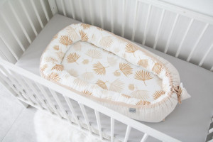 Babynest pentru copii, 80 x 50 cm, ajustabil, portabil, reductor patut, Tiny Star, Bambus, Boho