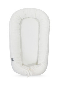Babynest pentru copii, 80 x 50 cm, ajustabil, portabil, reductor patut, Tiny Star, Creme