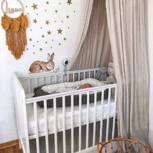 Babynest pentru copii, 80 x 50 cm, ajustabil, portabil, reductor patut, Tiny Star, Confetti & Graphite