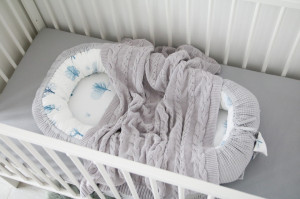 Babynest Tiny Star Magic&Grey, cuib pentru bebelusi, ajustabil, portabil, reductor patut