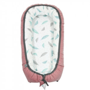Babynest Velvet & Plumes, Cuib Pentru Bebelusi, Ajustabil, Portabil, Reductor Patut, Tiny Star