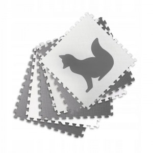 Covoras puzzle din spuma pentru copii, 120x120cm, 6 piese, Ricokids, Animale