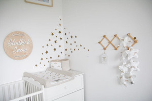 Husa Pentru Salteaua De Infasat, din Bumbac, 50 cm x 70 cm, Tiny Star, Rainbow