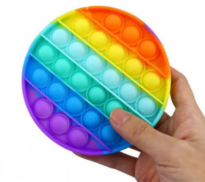 Jucarie senzoriala, Pop It Rotund, Severno, Fidget Toys, 13 cm, Multicolor