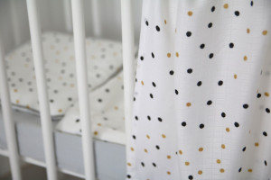 Lenjerie de pat pentru copii Tiny Star Confetti 100 x 75 cm