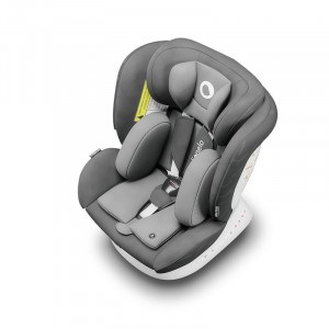 Lionelo - Scaun auto pentru copii Bastiaan One Pozitie de somn, Protectie laterala, Rotire 360 grade, Top Tether, 0-36 Kg, cu Isofix, Gri