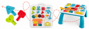 Masuta educativa 2in1, cu tablia detasabila, pian, muzica, si activitati, Ricokids, 782000