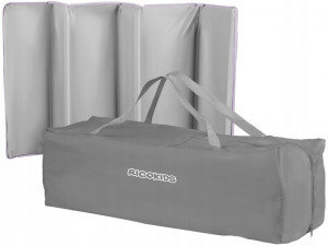 Patut pliabil pentru copii, 120 x 60 cm, Ricokids, RK-240, Lavenda Grey