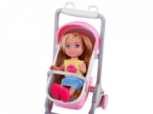 Set 4 papusi Anlily, Happy Family , cu carucior si accesorii