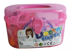 Set de joaca Doctor, 14 piese, cutie roz, Doctor Play Set, No 880D