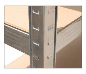 Severno - Raft de depozitare argintiu galvanizat 180x90x40cm + pereche de manusi de lucru