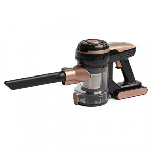 Adler - Aspirator vertical fara fir 2 in 1, 250W, 3 accesorii de curatare, capacitate colectare 0.8l, Negru/Auriu, AD 7044