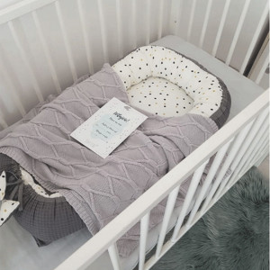 Babynest Confetti & Graphite, Cuib Pentru Bebelusi, Ajustabil, Portabil, Reductor Patut, Tiny Star