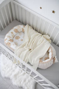 Babynest pentru copii, 80 x 50 cm, ajustabil, portabil, reductor patut, Tiny Star, Bambus, Boho