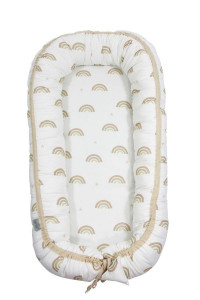 Babynest pentru copii, 80 x 50 cm, ajustabil, portabil, reductor patut, Tiny Star, Rainbow