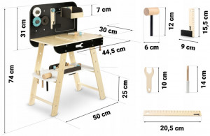 Banc de lucru, atelier de lemn pentru copii, Ricokids RC-761