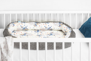 Cosulet cuib bebelus Minky bumbac 70x30 cm Sensillo Dream Catcher Grafit
