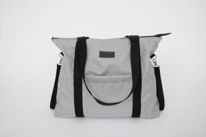 Geanta mamicii, pentru carucior si plimbare, 38 x 45 cm, Tiny Star Light Grey