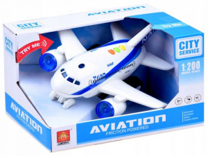 Jucarie interactiva cu lumini si sunete, Avion pentru pasageri, Jokomisiada ZA2433