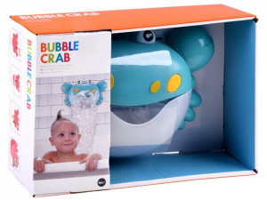 Jucarie interactiva pentru baie, Crab, cu melodii si spuma, Albastru