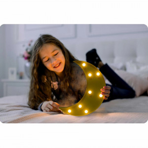 Lampa de veghe, decor pentru camera copilului, Ricokids, Luna