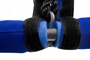 Leagan pentru copii rotund, tip cuib de barza, suspendat, 100 cm, 150 kg, Severno, Albastru