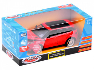 Masinuta de jucarie, Land Rover, cu usa, lumini, sunete, sistem de propulsie cu arc, Rosie