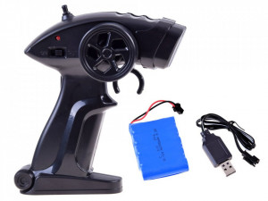 Masinuta de mare viteza, cu telecomanda, controlul directiei, All-terrain, Negru/Rosu