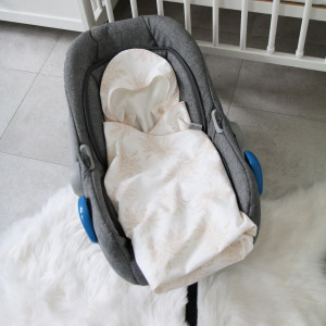 Paturica pentru Infasat Bebe in Scaun Auto, 91 x 91 cm, Tiny Star, Leaves