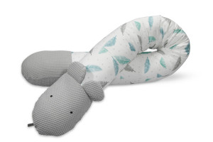 Perna multifunctionala pentru maternitate, hranire, protectie patut, Tiny Star Plumes, 180 cm