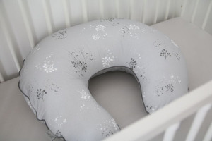 Perna Pentru Alaptare Bebe, Bumbac, 65 cm x 26 cm, Tiny Star, Mist