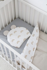 Perna plata cu urechi, pentru bebelusi, 35x28 cm, Tiny Star, Sweet Rainbow