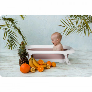 Ricokids - Cadita pliabila pentru bebelusi, cu Senzor de temperatura, Roz