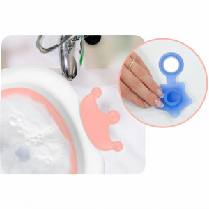 Ricokids - Cadita pliabila pentru bebelusi , cu Senzor de temperatura, Perna inclusa, Roz