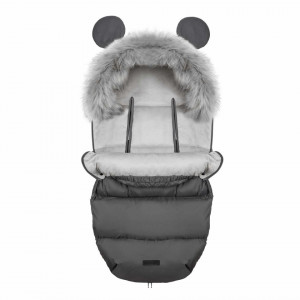 Ricokids - Sac de dormit 4in1, orificii pentru carucior, sanie, 95 cm x 48 cm, Elmi, Dark Grey