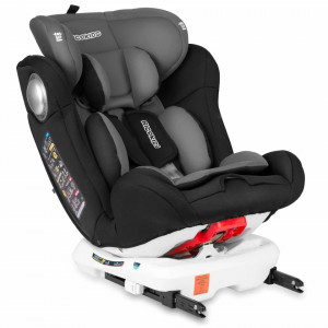 Scaun auto pentru copii, 0 - 36 kg, sistem isofix, rotatie 360 grade, de la nastere la 12 ani, Ricokids, Spinway Pro, Negru