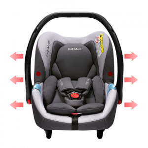 Scoica Auto Copii Hot Mom, din grupa 0+ (0-13 kg), ofera siguranta maxima si protectie permanenta