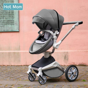 Set 3 in 1 - Carucior Hot Mom 360 Dark Grey 2 in 1 + Scoica auto Joie i-Size i-Gemm 2 Pebble