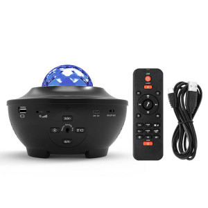 Severno - Proiector Multifunctional LED, 4 culori, luminozitate reglabila, cronometru, viteza reglabila, USB, Bluetooth