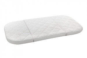 Waldin - Set Patut Rotund Evolutiv 7in1 Alb, Saltele Incluse, Transformabil, Masa de Schimbat, Co-Sleeping + Baldachin, Lenjerie si Aparatori Pink