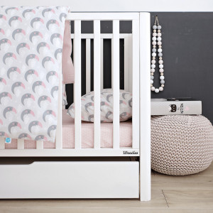 Woodies Safe Dreams - Sertar Depozitare cu Capac Pentru Patut Smoth 120 × 60 cm, Alb