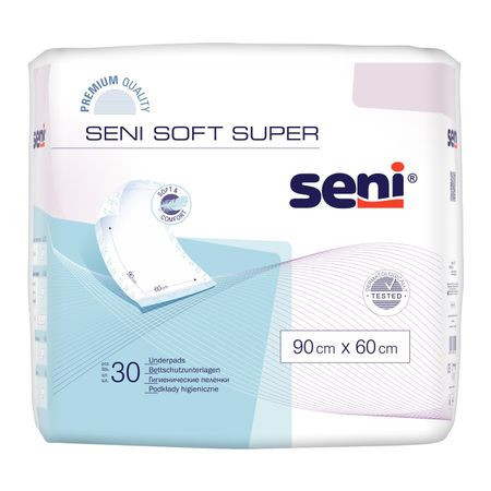 Poze Aleze / Protectii pentru pat Seni Soft Super, 60x90cm, 30 buc.