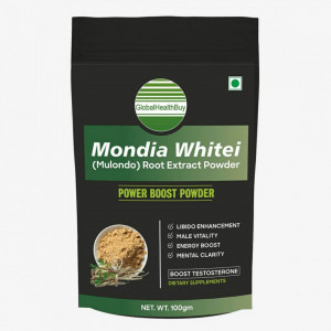 Mondia Whitei (Mulondo) Root Extract Powder - Enhanced Testosterone Level, Performance and Stamina for Men - 100gm